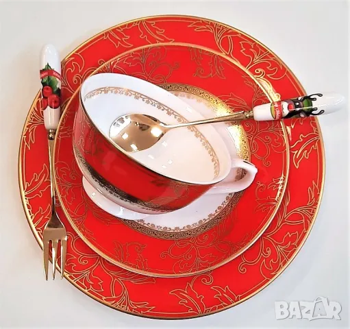  Сервизи за хранене, кафе и чай от Фин и Костен порцелан, снимка 6 - Сервизи - 47991241