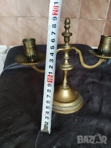 два барокови свещници-комплект, снимка 3 - Антикварни и старинни предмети - 34967641