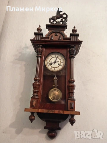 Антикварен германски стенен часовник, снимка 4 - Стенни часовници - 53144814