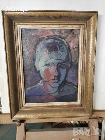 Стара картина масло върху платно