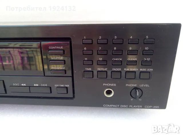 SONY CD PLAYER CDP-295, снимка 3 - Ресийвъри, усилватели, смесителни пултове - 49541303