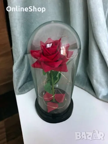 Красива осветена роза в стъкленица с красива подаръчна кутия, снимка 2 - Подаръци за жени - 48570466