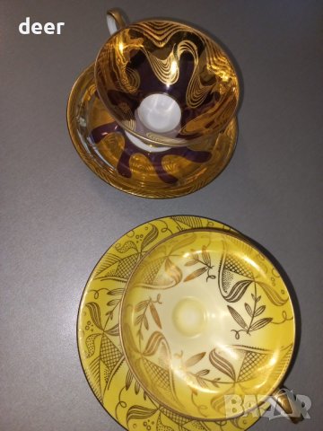 Сто годишни  баварски порцеланови чаши, снимка 3 - Чаши - 44385840