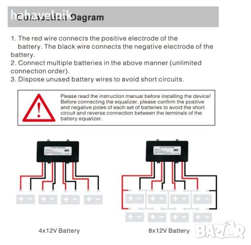 Балансьор HA02 Battery Equalizer 4 x 12V BMS за оловно-киселинна батерия, снимка 3 - Друга електроника - 44193789