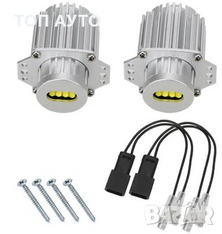 Лед Ангелски Очи БМВ BMW Е90 Е91 Led Angel Eyes Бели Жълти, снимка 5 - Аксесоари и консумативи - 29451326