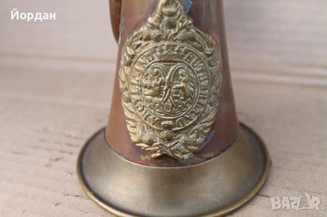 Стара ловна/бойна тръба , снимка 3 - Антикварни и старинни предмети - 52392601