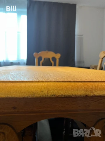 Букова трапезна разтегателна маса , снимка 3 - Маси - 50589882