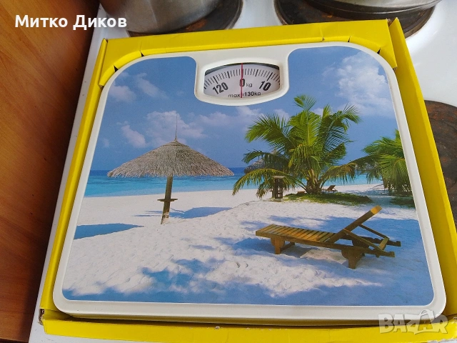 Кантар нов механичен за тегло на хора син и използван зелен