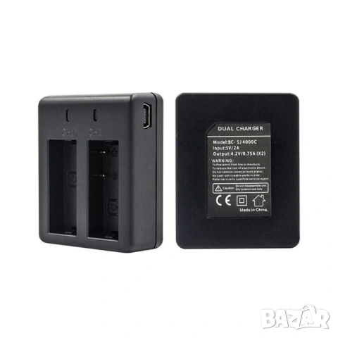 Двойно зарядно за екшън камери CH-02, За 2 батерии, снимка 2 - Батерии, зарядни - 54364780