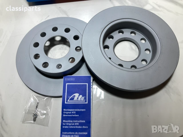 Спирачни дискове ATE за Ауди 80, А4 и Сеат Ексео / AUDI 80 B4, A4 (B6 & B7), SEAT Exeo, снимка 2 - Части - 50450793
