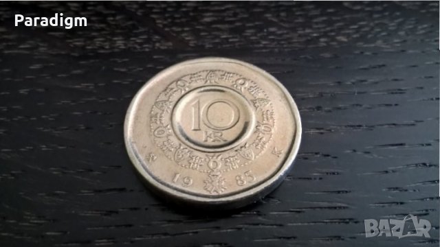 Монета - Норвегия - 10 крони | 1985г.