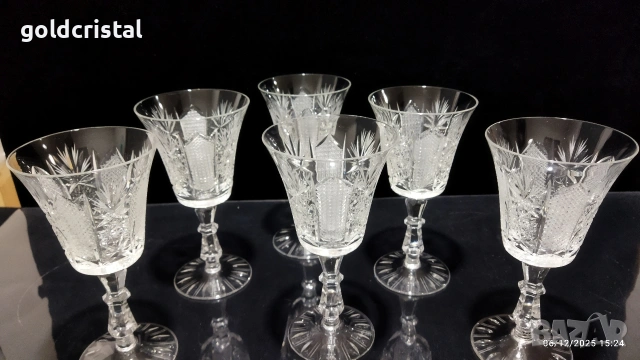 кристални чаши , снимка 2 - Антикварни и старинни предмети - 26616571