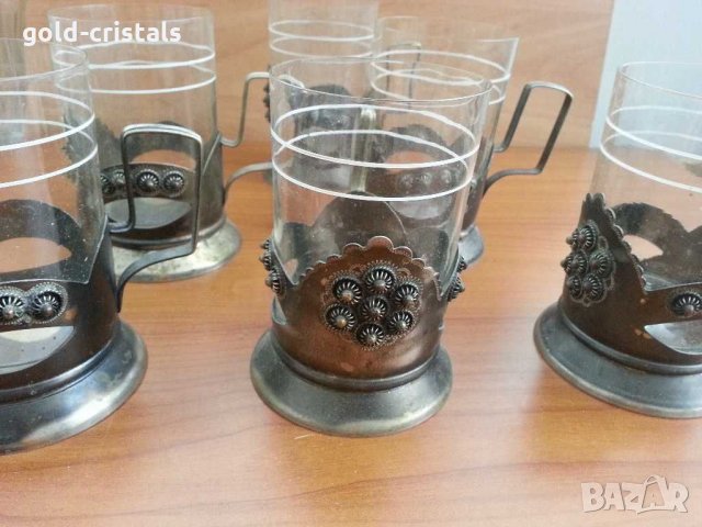 ретро руски стакани подстакани филигран, снимка 5 - Антикварни и старинни предмети - 27240259