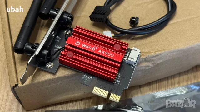 AX900 PCIe WiFi адаптер с Bluetooth 5.4, снимка 3 - Мрежови адаптери - 55767893