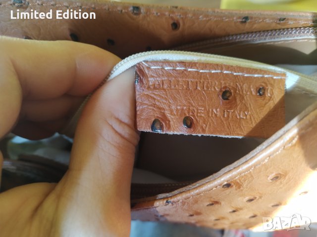 Ексклузивна италианска чанта ЩРАУСОВА КОЖА, снимка 2 - Чанти - 42792943