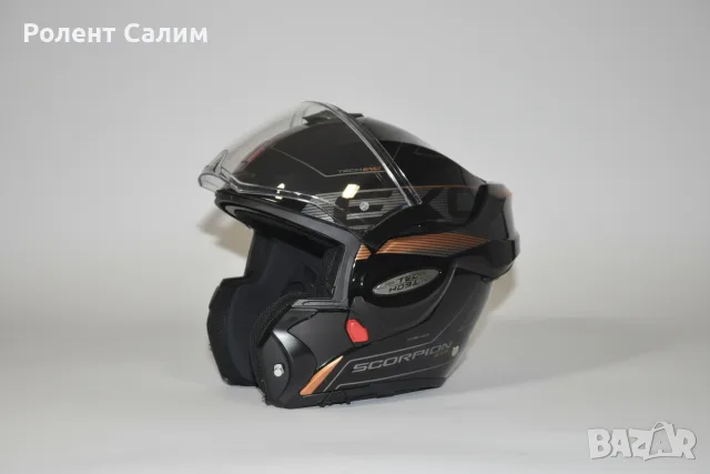 Мото каска Scorpion EXO-TECH EVO Tech (Размер L) – Пълен комплект, Като нова!, снимка 2 - Аксесоари и консумативи - 56016133