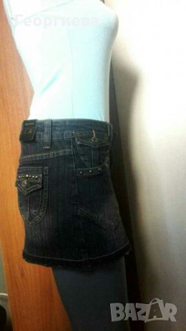 Черна дънкова пола и потник🍀❤S,M,M/L🍀❤арт.1014, снимка 4 - Комплекти - 29748759