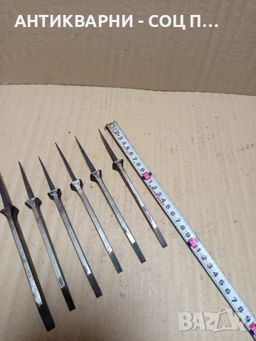 Комплект Соц Стари Дърводелски Длета. , снимка 7 - Антикварни и старинни предмети - 52696783