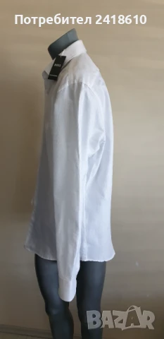 Hugo Boss H - JOE-kent-C1-214 Regular Fit Organic Cotton Finest Italian Fabric Mens Size - 43 / XL Н, снимка 7 - Ризи - 51066155