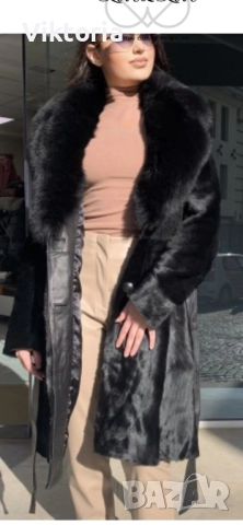 Палто естествен косъм, снимка 3 - Палта, манта - 52595826