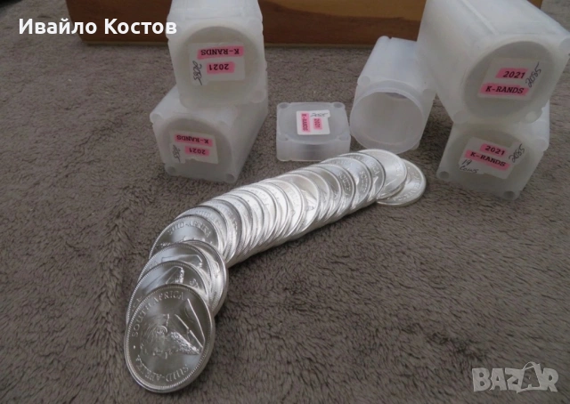 „Южноафрикански Крюгерранд 1 унция, 2021 г.“ , снимка 2 - Нумизматика и бонистика - 54138263