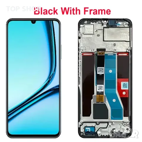 Дисплей за Realme Note 50 RMX3834, 6.74'' Realme Note 50, тъч скрийн, екран с рамка, тъчскрийн, OPPO, снимка 3 - Резервни части за телефони - 49746456