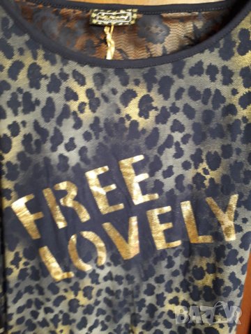 Дамска блуза тип туника с къс ръкав с дантела, снимка 6 - Туники - 30088026