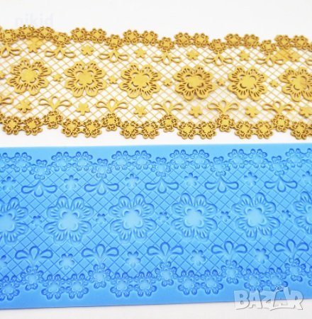 Детелини в мрежа силиконов молд дантела за украса торта с фондан захарна паста гъмпейст декор, снимка 2 - Форми - 30317767