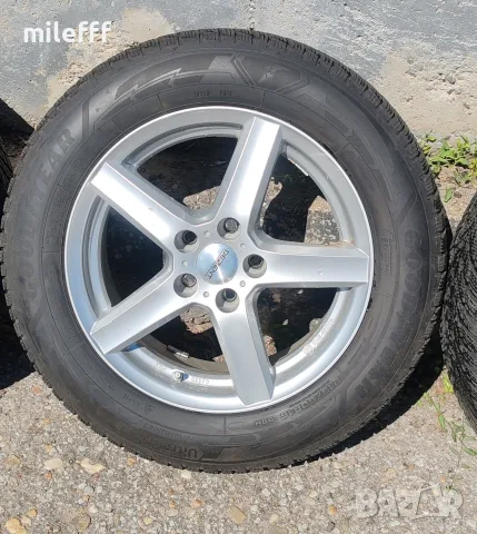 Лети джанти Dezent 5x108 16" с зимни гуми Goodyear dot 3925 215/60/16, снимка 3 - Гуми и джанти - 55988903