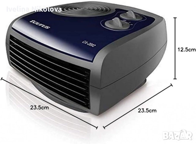 Отоплителен уред Taurus CA-2002 – 2000W с вентилатор, термостат и защита, снимка 2 - Отоплителни печки - 51534434