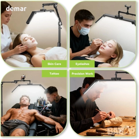 STASUN Сгъваема подова LED лампа-полумесец, димируема, 45W, 71 см, снимка 3 - Лед осветление - 52402783