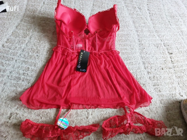 11 евро, нова нощничка с жартиери, 85 Д, с подплънки, марка Censored , снимка 6 - Бельо - 54239105