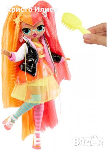 Колекционерска кукла LOL Surprise OMG Fierce - NEONLICIOUS с аксесоари 29см, снимка 3 - Кукли - 40122491