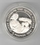 Alderney-5 Pounds-1995-KM# 14a-Queen Mother receiving flower-Silver Proof, снимка 3