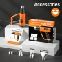 НОВ пистолет за горещ въздух с 4 приставки SEEKONE 2000W, 400 ℃ и 600 ℃, снимка 5