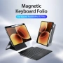 DUX DUCIS Кожен Калъф с Bluetooth Клавиатура и Тъчпад за Xiaomi Pad 8 Pro / 8 / 7 Pro / 7 - Магнитна, снимка 3