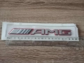 Mercedes Benz AMG сребриста емблема с червен кант, снимка 5