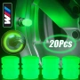 Комплект нови 16 бр. светещи капачки за вентили, флуоресцентни нощни светещи за декорация на кола, снимка 2