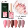 Canni Uv&Led гел лак Peach Naked серия - 16 мл, снимка 1 - Продукти за маникюр - 30678596