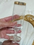 чаши немски гравиран кристал/златен кант , снимка 3