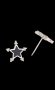 Сребърни обеци звезди с кристали,колекция"Stars"black and white/нови, снимка 1 - Колиета, медальони, синджири - 42258465