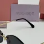 Слънчеви очила Miu Miu овални черни нова колекция UV400 Дамски, снимка 3