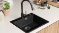 Кухненска Мивка от гранит модел Осло 60 XL 500 x 580 mm - Графит, снимка 5