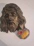 Масивен медальон с кехлибар и емайл, снимка 1 - Антикварни и старинни предмети - 44758902