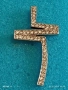 Уникален стилизиран кръст с инкрустирани цирконий подходящ аксесоар за специални поводи 30679, снимка 4