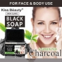 Сапун за лице и тяло с активен въглен и зелен чай – Kiss Beauty Black Soap, снимка 4