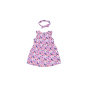  Детска рокля, с цветни пеперуди и панделка за коса, 6-12м, снимка 1 - Бебешки рокли - 44712783