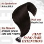 Нова тъмно кафява удължаваща естествена коса Треса удължения Прическа 55 см, снимка 4