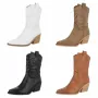 Дамски западни и байкърски ботуши, 4цвята , снимка 1