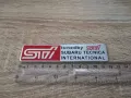 Subaru Tuned by STI емблема сребристо с червено, снимка 2